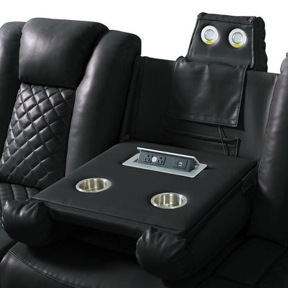 Carly Pebble Black Sofa & Loveseat