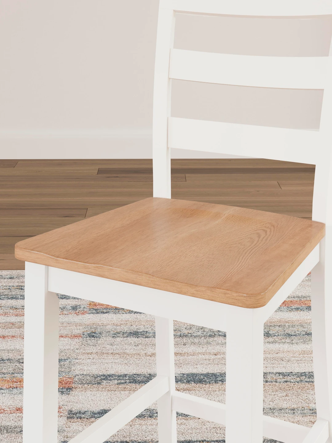 GAVIN 24" BARSTOOL NATURAL/ WHITE