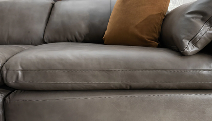 Colin Leather Stone 5pc. Sectional