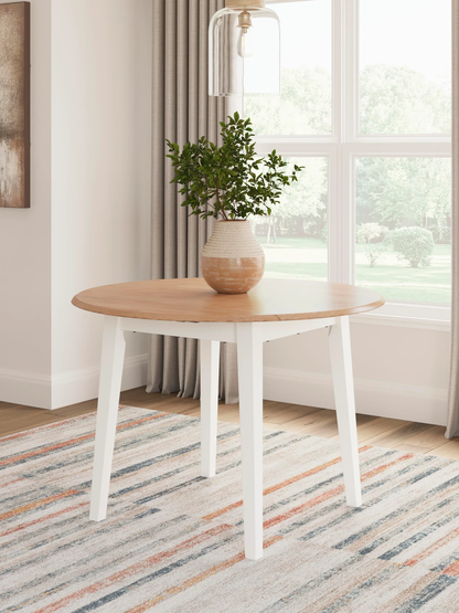 GAVIN ROUND DROP LEAF TABLE NW