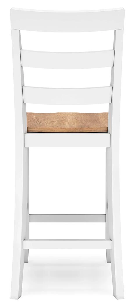 GAVIN 24" BARSTOOL NATURAL/ WHITE