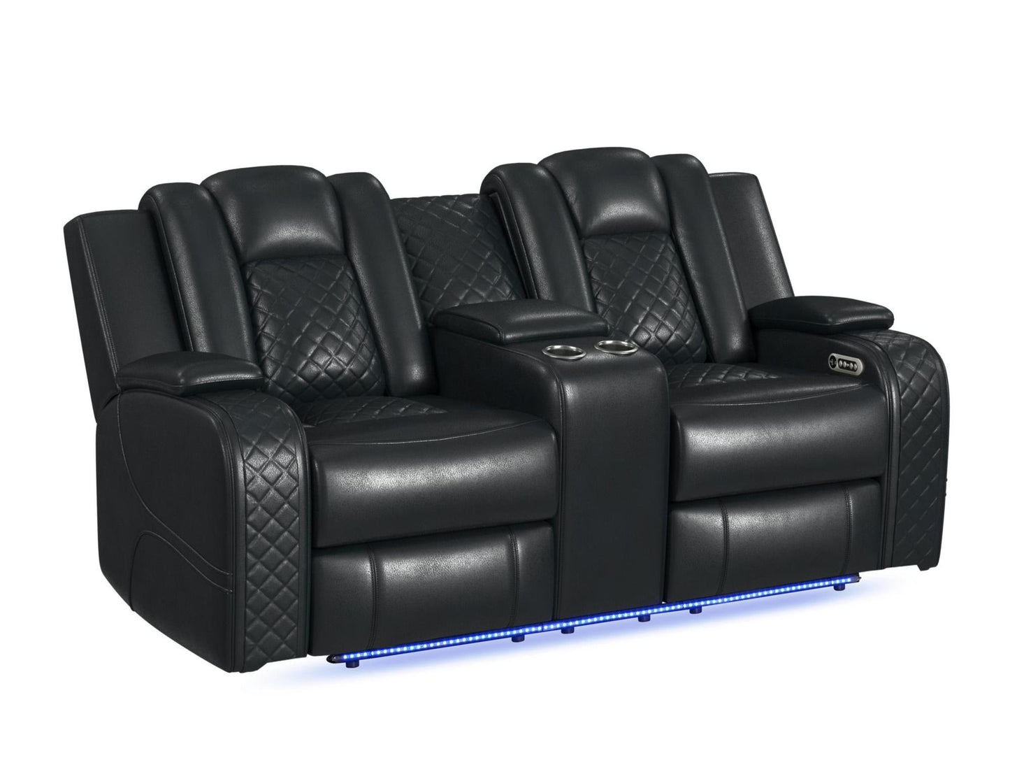 CARLY PEBBLE BLACK LOVESEAT