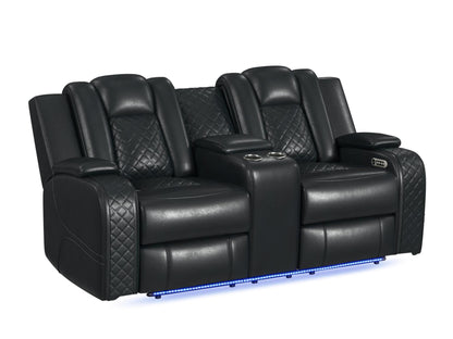 CARLY PEBBLE BLACK LOVESEAT