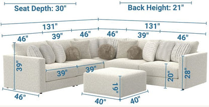 Roman 5pc. Sectional