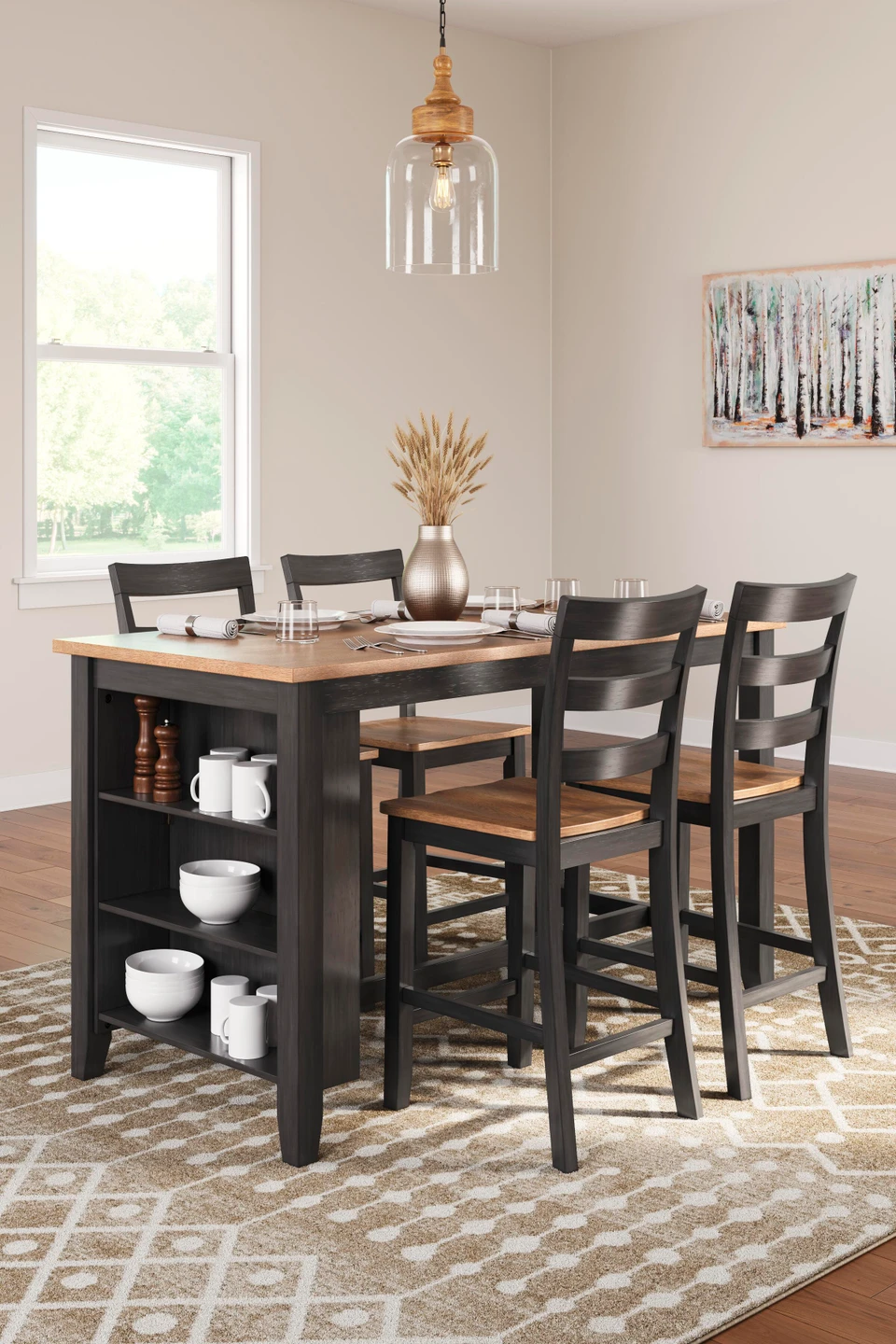 GAVIN COUNTER TABLE W/ STORAGE
