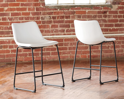 CAYSEN WHITE UPH BARSTOOLS 24"