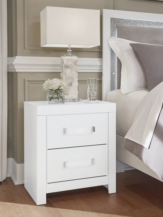 MALIA TWO DRAWER NIGHTSTAND WHITE