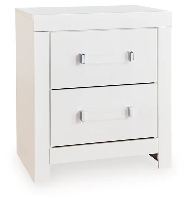 MALIA TWO DRAWER NIGHTSTAND WHITE