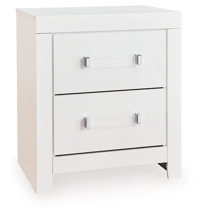 MALIA TWO DRAWER NIGHTSTAND WHITE