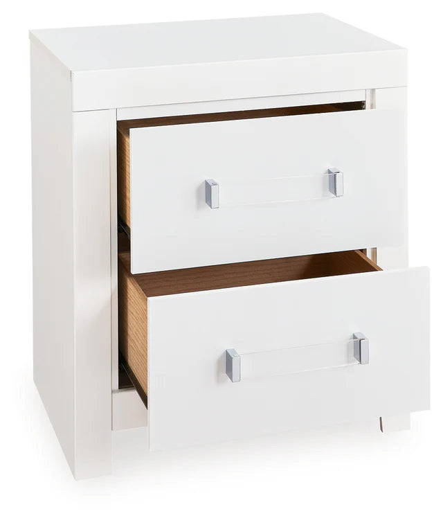 MALIA TWO DRAWER NIGHTSTAND WHITE