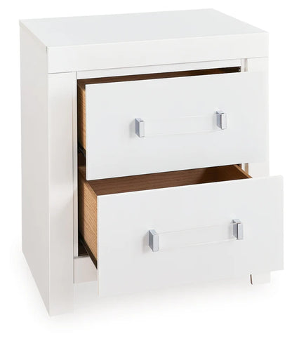 MALIA TWO DRAWER NIGHTSTAND WHITE