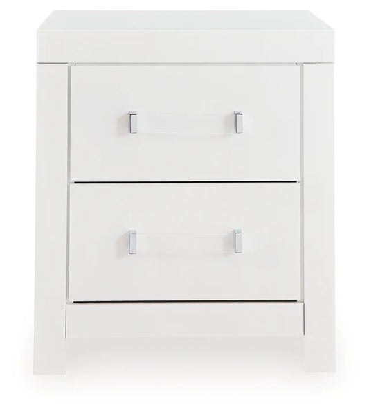 MALIA TWO DRAWER NIGHTSTAND WHITE
