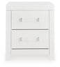 MALIA TWO DRAWER NIGHTSTAND WHITE