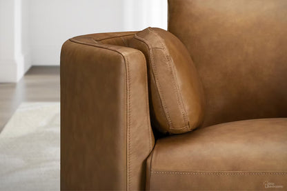 RIVER VINTAGE CARAMEL BARREL CHAIR