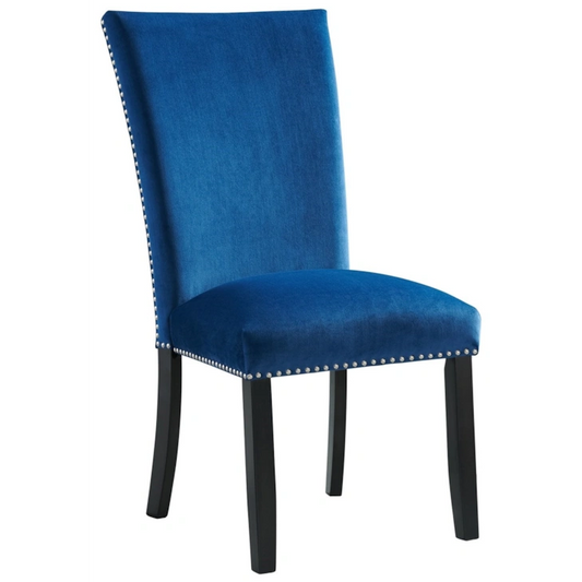 FRANNY COUNTER SIDE CHAIR BLUE VELV