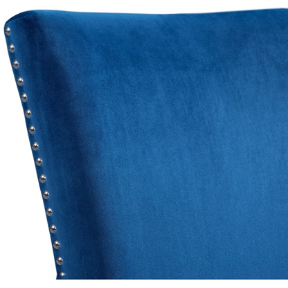 FRANNY COUNTER SIDE CHAIR BLUE VELV